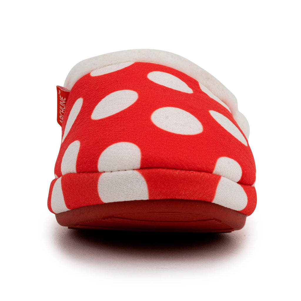 ARCHLINE Orthotic Slippers Slip On Scuffs Pain Relief Moccasins - Red Polka Dot - EUR 35 (Womens US 4)