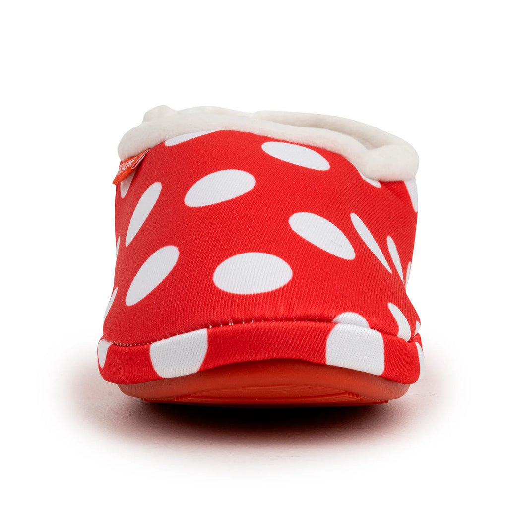 ARCHLINE Orthotic Slippers CLOSED Back Scuffs Moccasins Pain Relief - Red Polka Dots - EUR 40 (Womens 9 US)