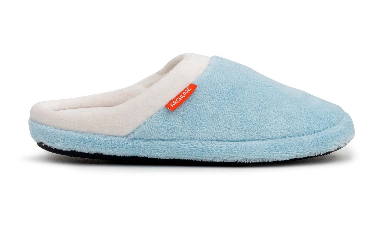 ARCHLINE Orthotic Slippers Slip On Arch Scuffs Pain Relief Moccasins - Baby Blue - EU 36