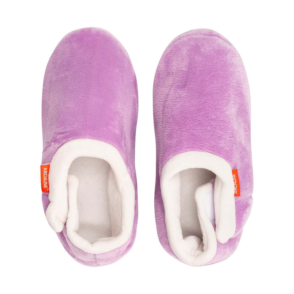 ARCHLINE Orthotic Slippers CLOSED Arch Scuffs Pain Relief Moccasins - Lilac - EU 43