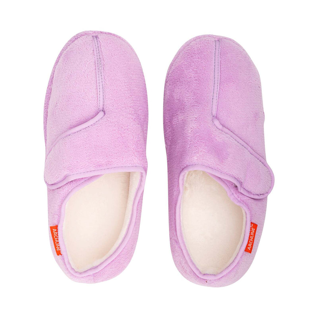 ARCHLINE Orthotic Plus Slippers Closed Scuffs Pain Relief Moccasins - Lilac - EU 42