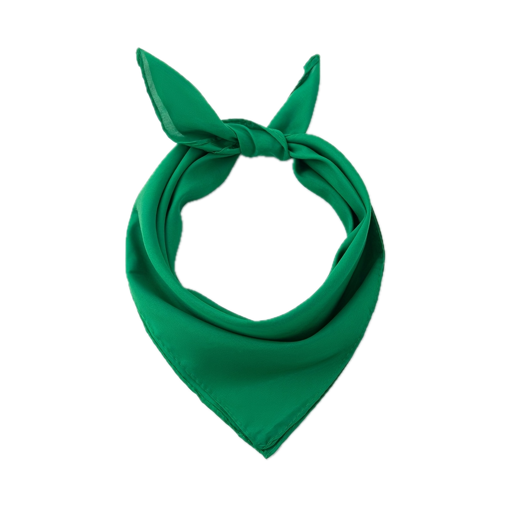 Plain Bandana 100% COTTON Head Wrap Durag Bandanna Summer Biker Scarf Mask - Green