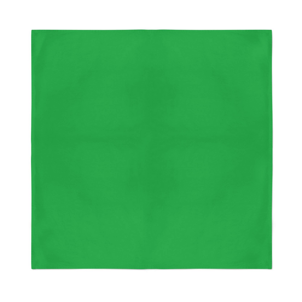 Plain Bandana 100% COTTON Head Wrap Durag Bandanna Summer Biker Scarf Mask - Green
