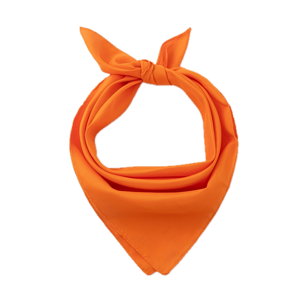 Plain Bandana 100% COTTON Head Wrap Durag Bandanna Summer Biker Scarf Mask - Orange