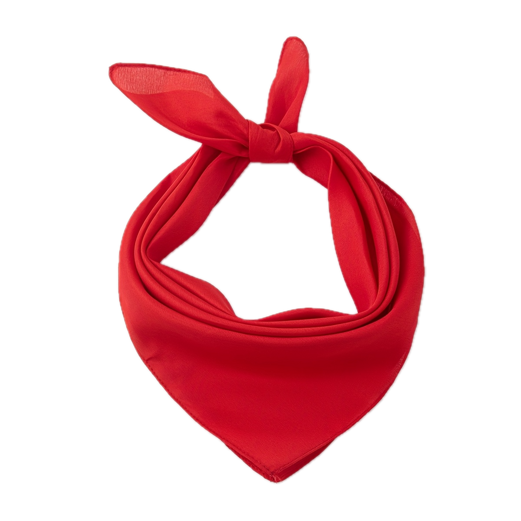 Plain Bandana 100% COTTON Head Wrap Durag Bandanna Summer Biker Scarf Mask - Red