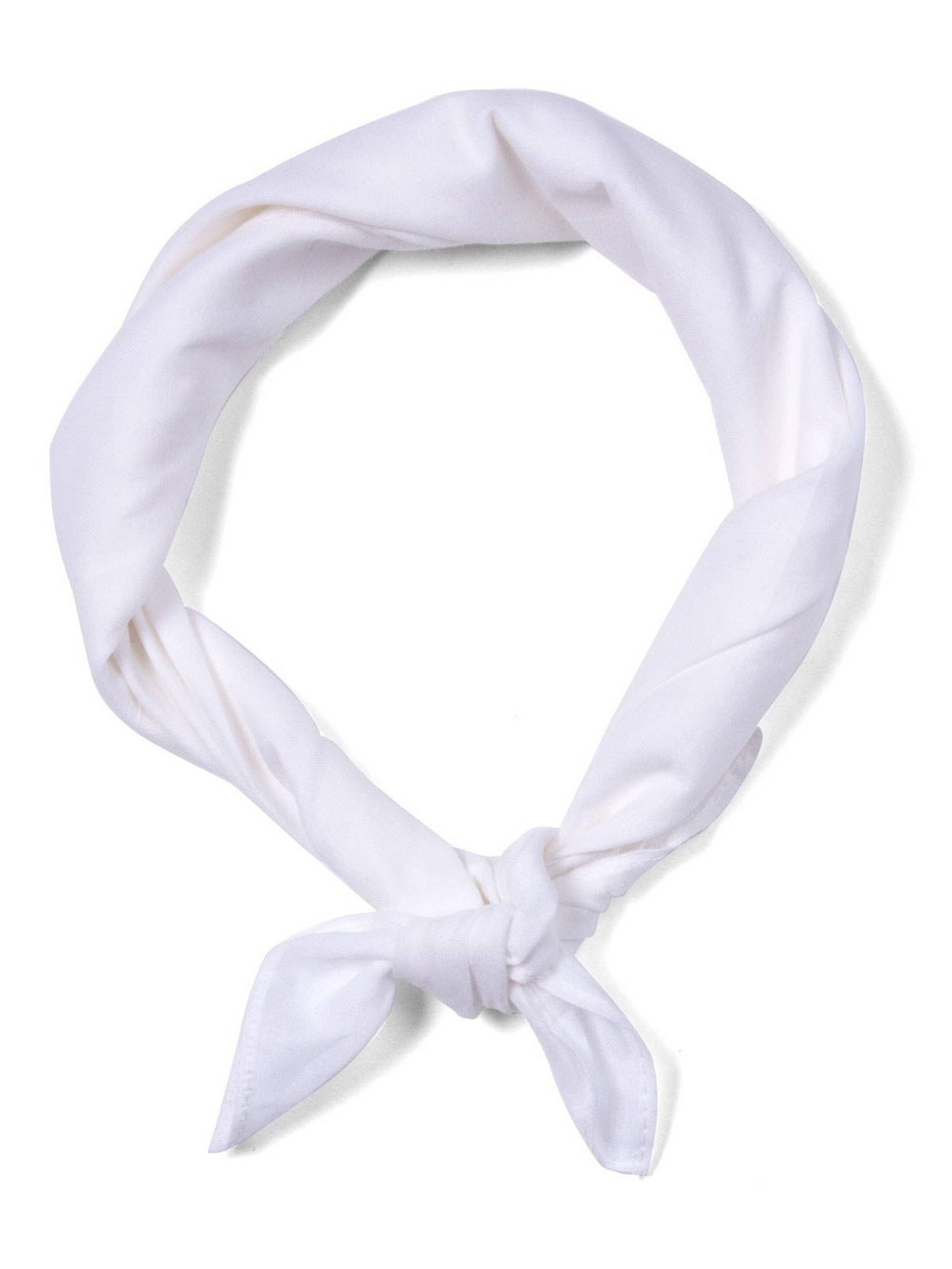 Plain Bandana 100% COTTON Head Wrap Durag Bandanna Summer Biker Scarf Mask - White