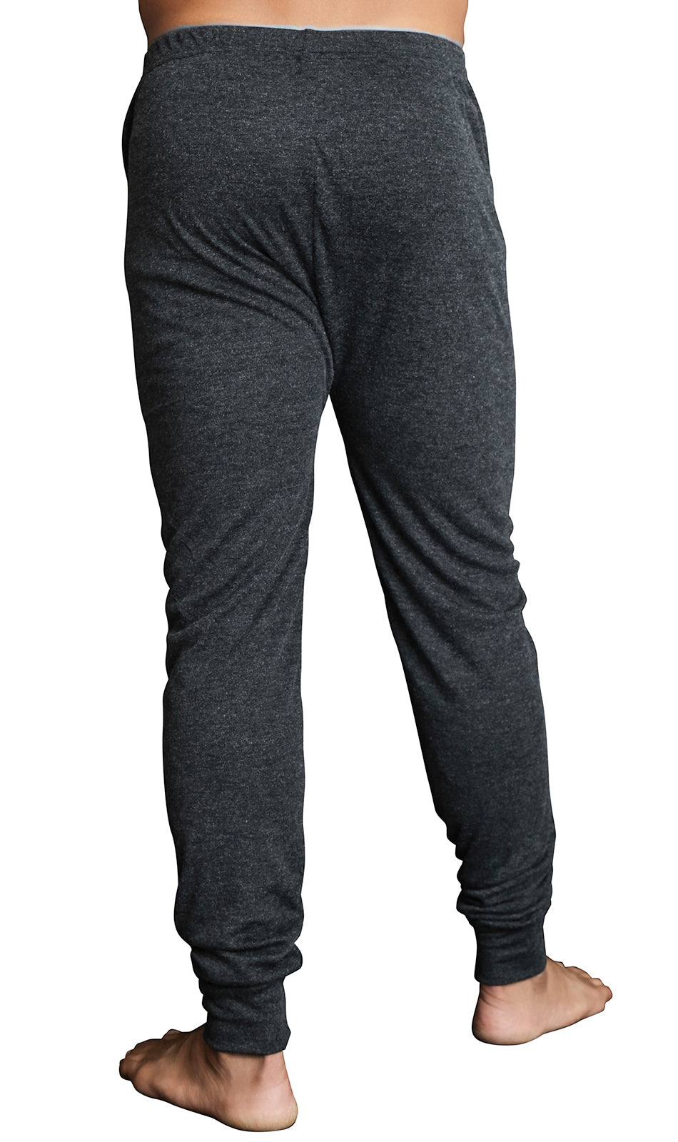 Mens Merino Wool Blend Long John Thermal Pants Underwear Thermals Warm Winter - Black - 3XL