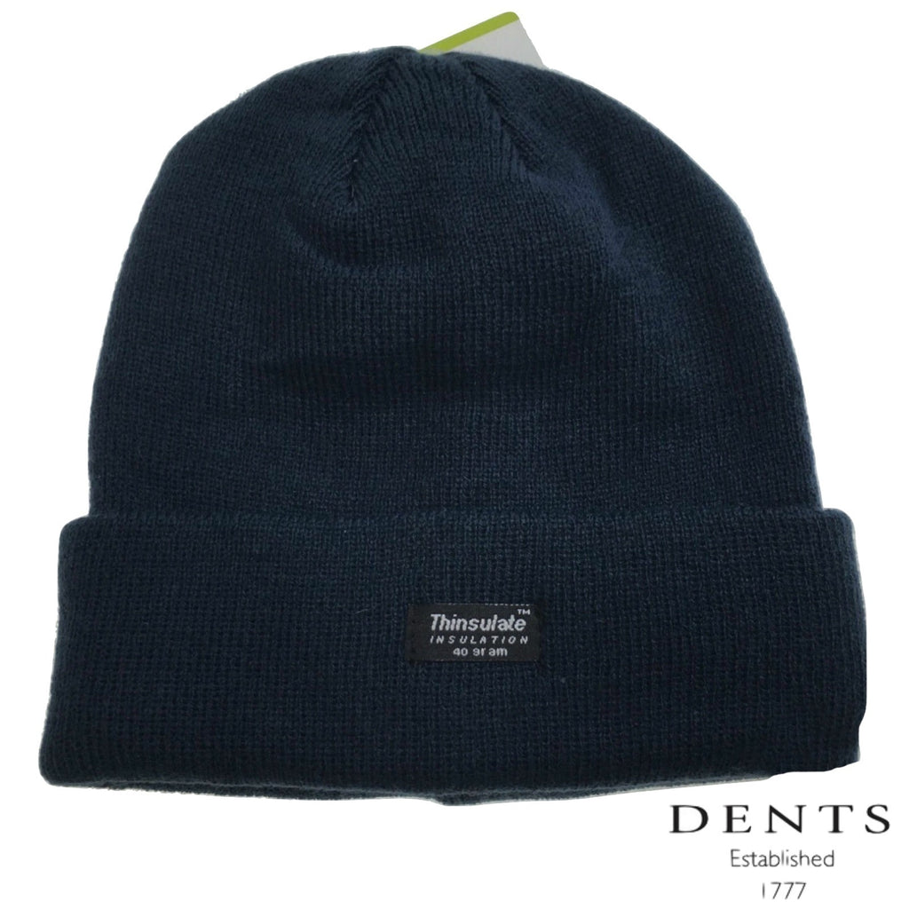 Dents 2pcs Set Mens 3M Thinsulate Pull-On Beanie + Knitted Fingerless Gloves