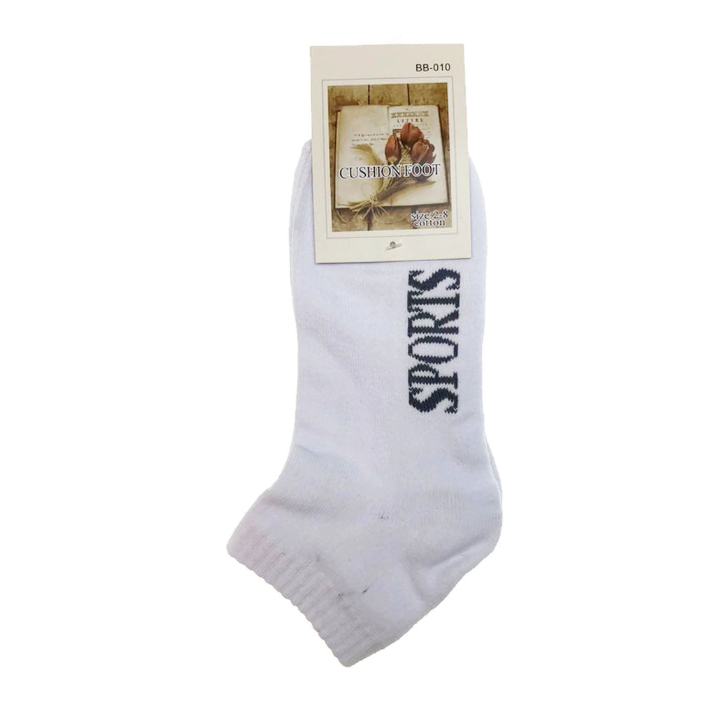 24x COTTON ANKLE SOCKS Sport Cushion Foot Low Cut Running - Assorted Colours Bulk - 11-14