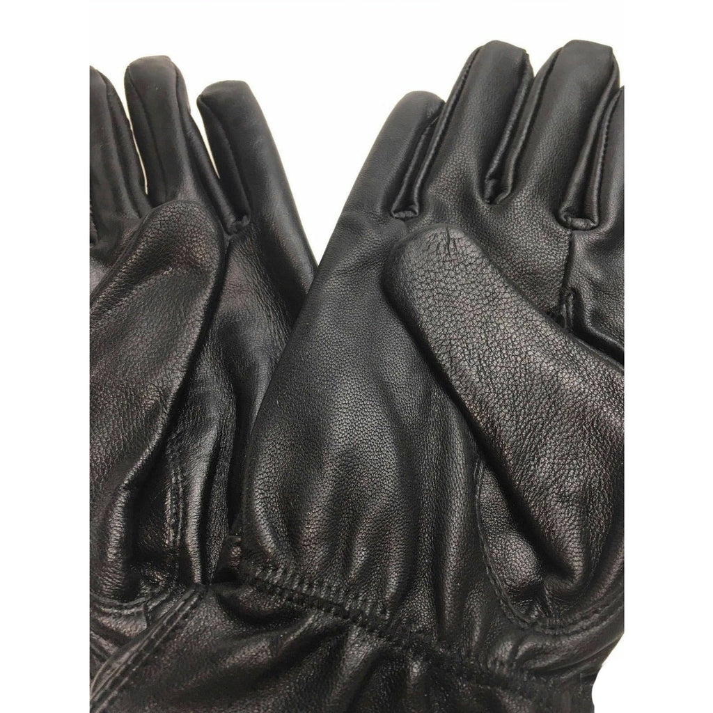 Ladies Genuine Sheepskin Leather Gloves Fleece Lined Warm Winter Womens in Black - L