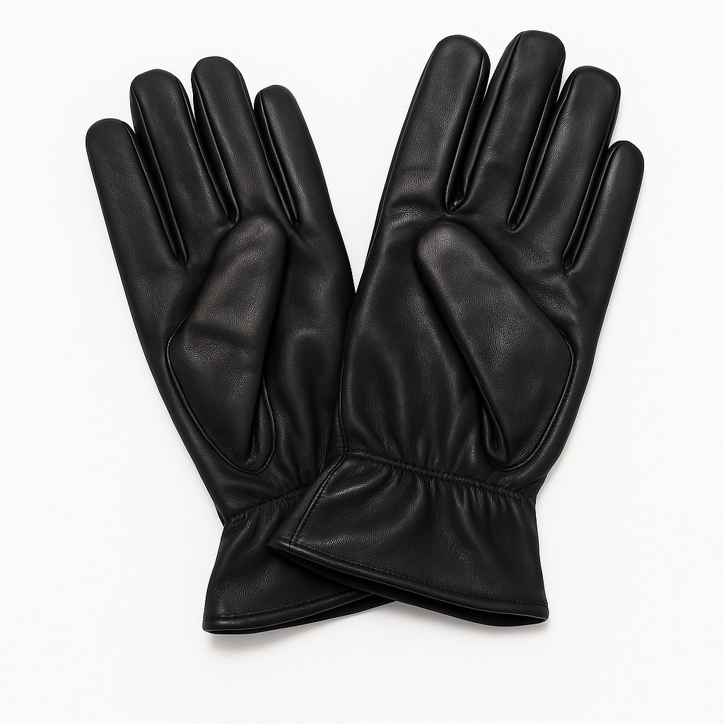Ladies Genuine Sheepskin Leather Gloves Fleece Lined Warm Winter Womens in Black - M