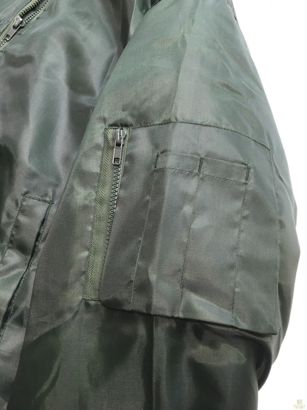 Plus Size Quilted Jacket Zip Up Classic Padded Flight Flying Winter Big & Tall - Bottle Green - 6XL