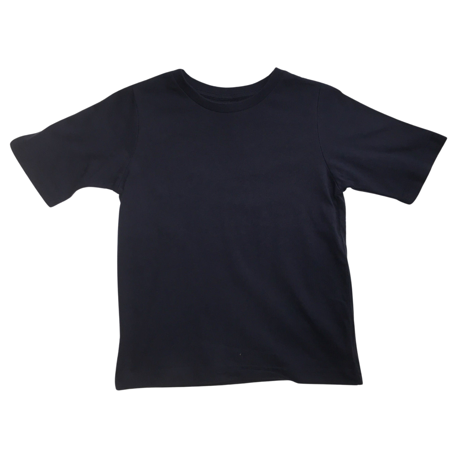 KIDS PLAIN T SHIRT Childrens Child 100% COTTON Boys Girls Basic Blank Tee Top - Navy - 3