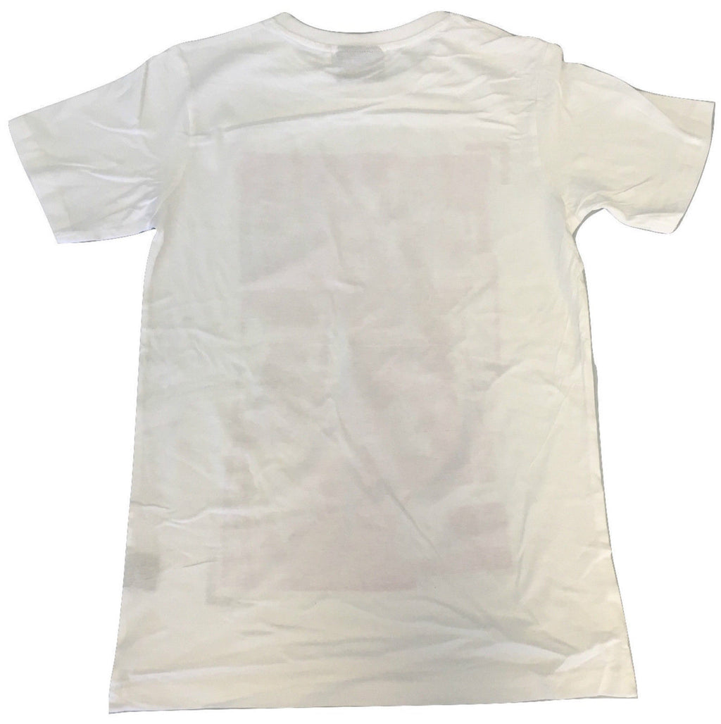 100% Cotton T-Shirt with Print Design Slim Fit Basic Tee Top XS-XXL - White - X-Small