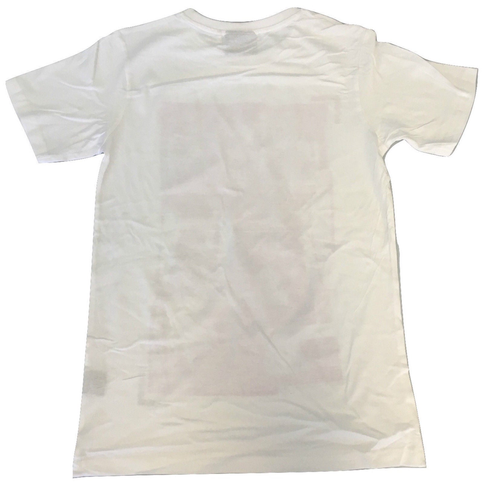 100% Cotton T-Shirt with Print Design Slim Fit Basic Tee Top XS-XXL - White - X-Small