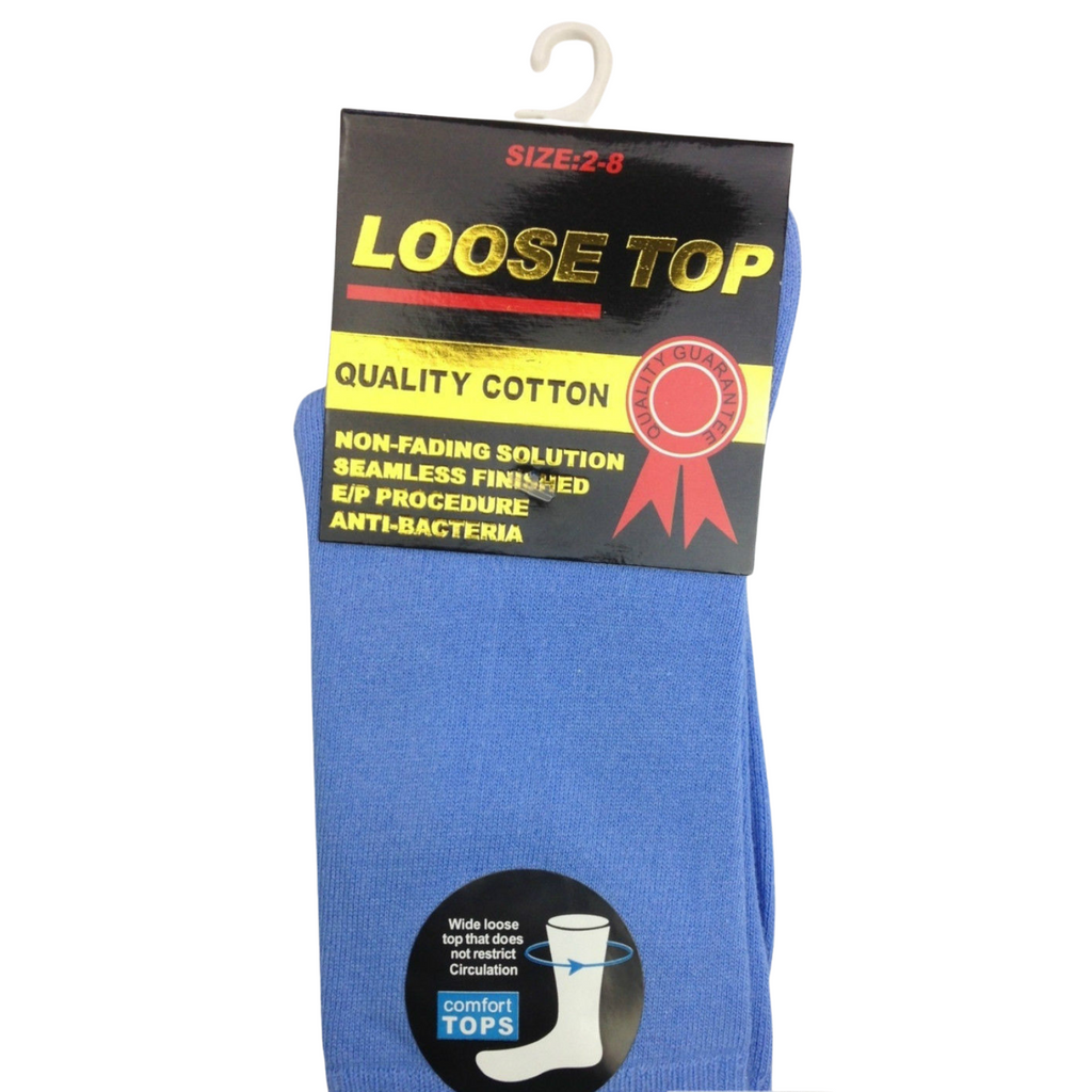 1x Pair COTTON Rich LOOSE TOP SOCKS Dress Medical Circulation Diabetic Comfort -  -