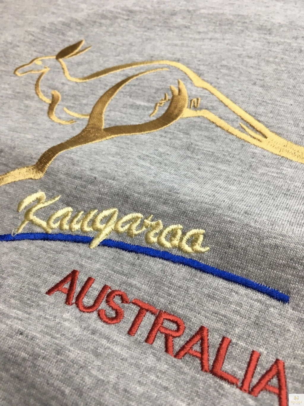 Adult Australian Kangaroo T Shirt Australia Day 100% Cotton Souvenir Tee Top - Grey - XL