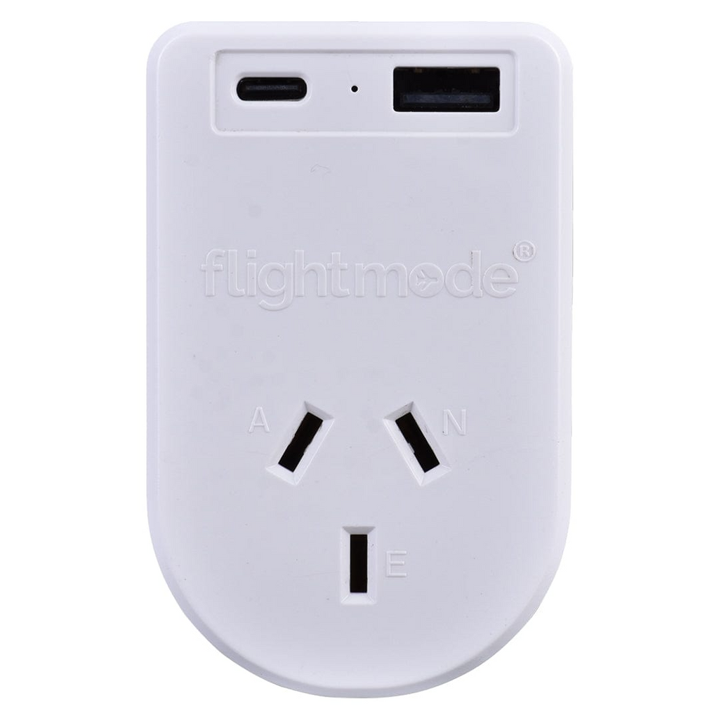 Outbound Australia/NZ to USA/Canada & More Travel Adapter - Earthed w/ USB C & A