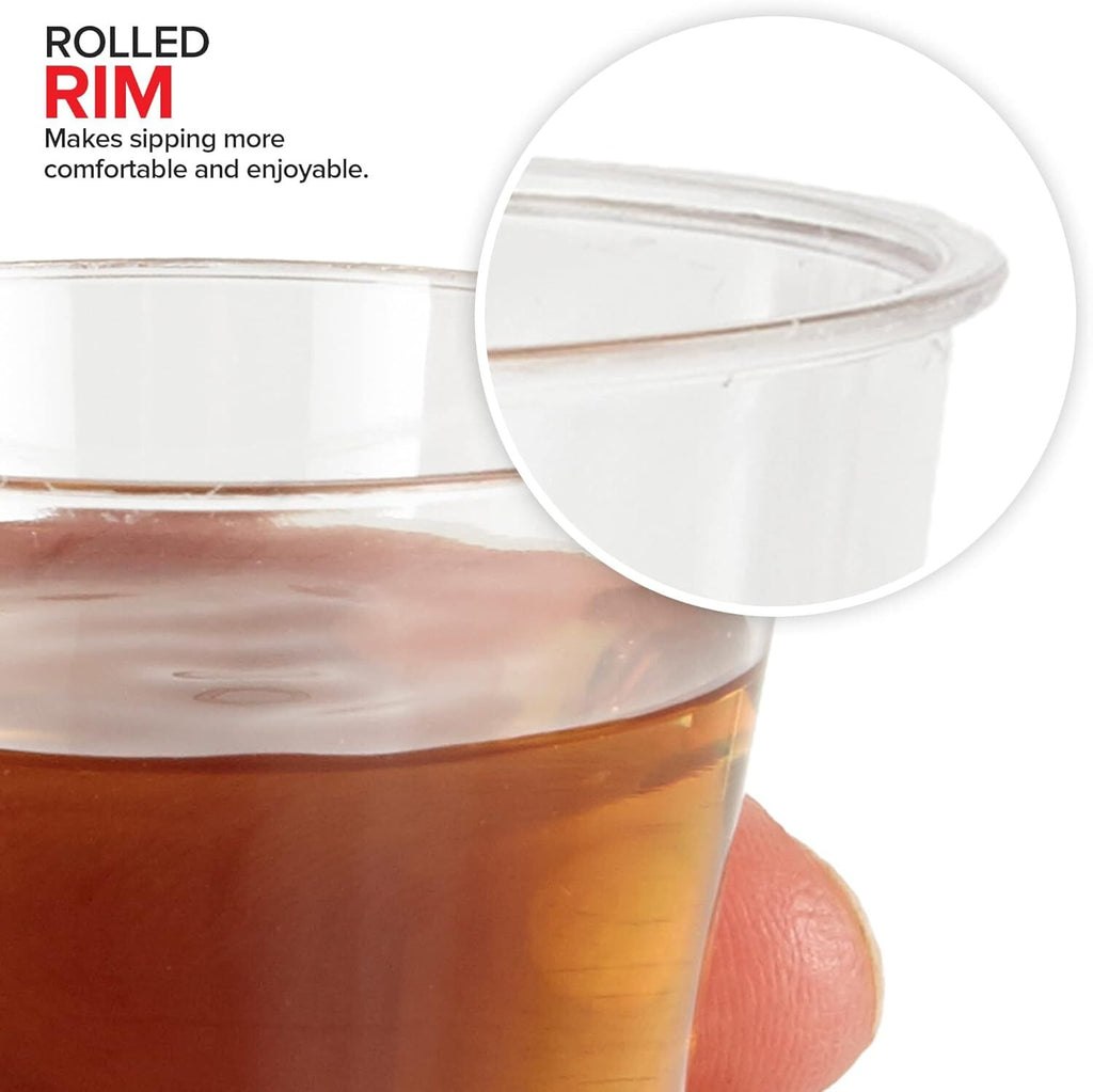 1080pcs 30ml Reusable & Disposable Plastic Shot Glasses Clear Cups Event Tastings Bulk