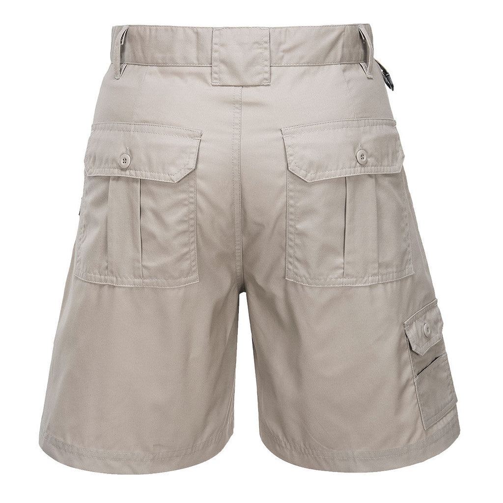 HUSKI Mens Cargo Shorts Work Casual Workwear - Bone - 2XL (102cm Waist)
