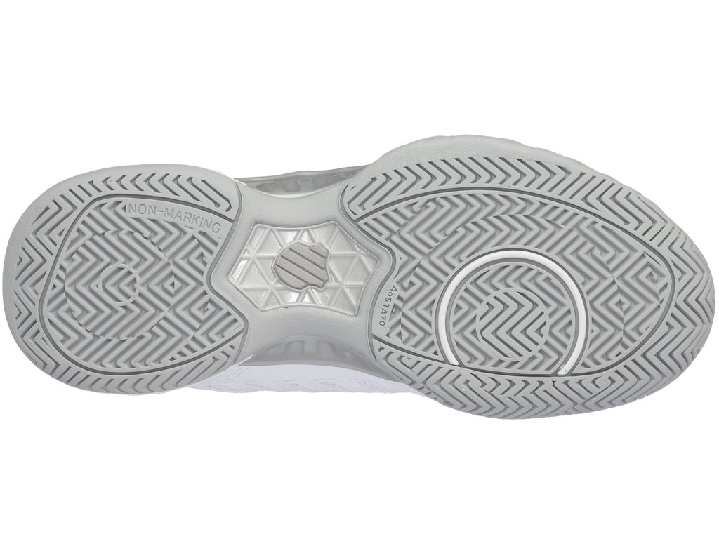 K-Swiss Womens Bigshot 4 AC Tennis Shoes - White/Silver - US 9.5