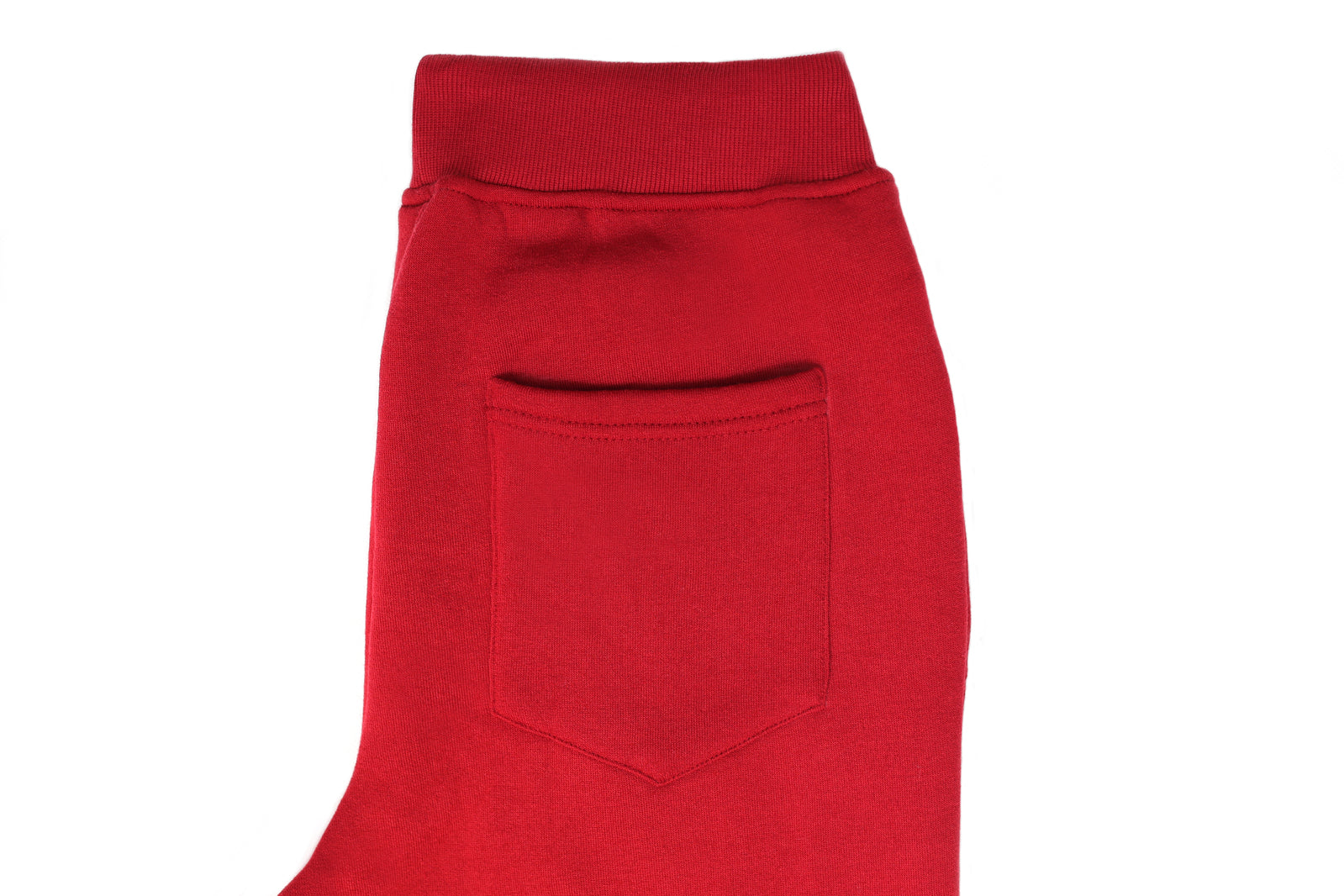 Mens Skinny Track Pants Joggers Trousers Gym Casual Sweat Cuffed Slim Trackies Fleece - Red - M