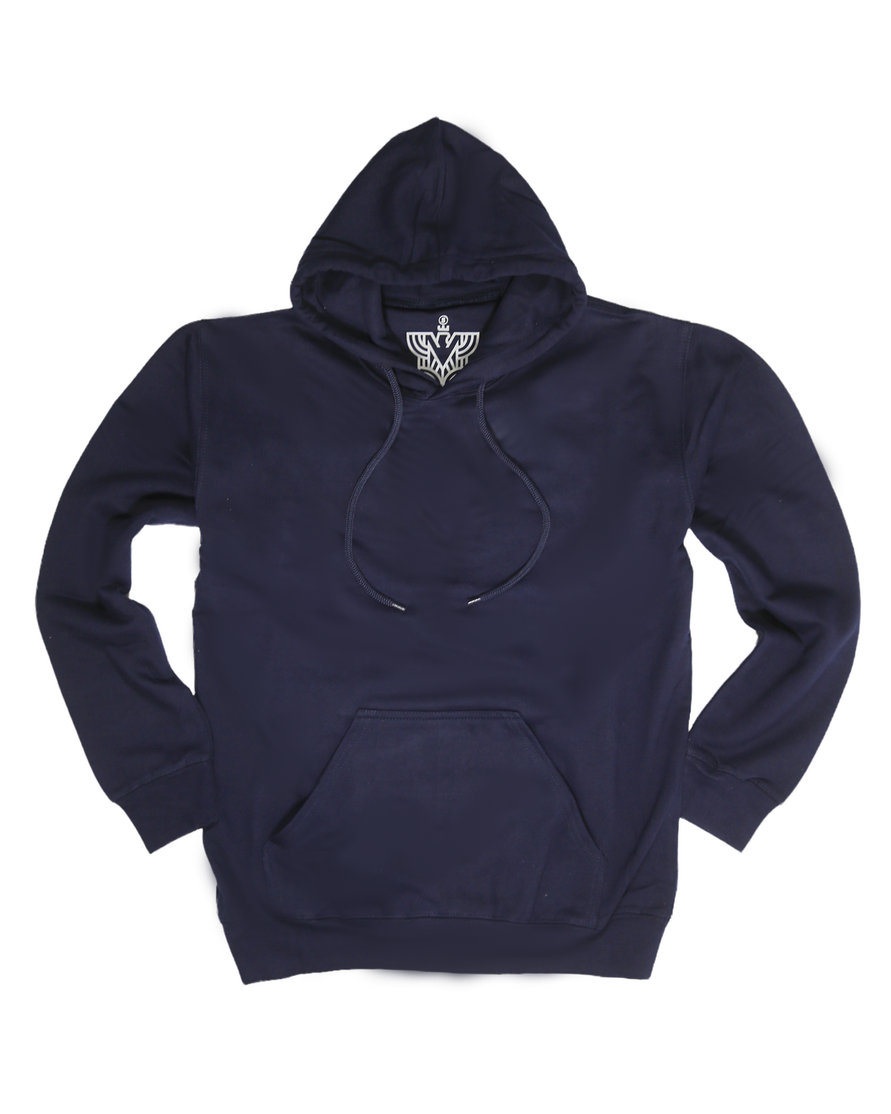 Adult Mens 100% Cotton Fleece Hoodie Jumper Pullover Sweater Warm Sweatshirt - Navy - XL