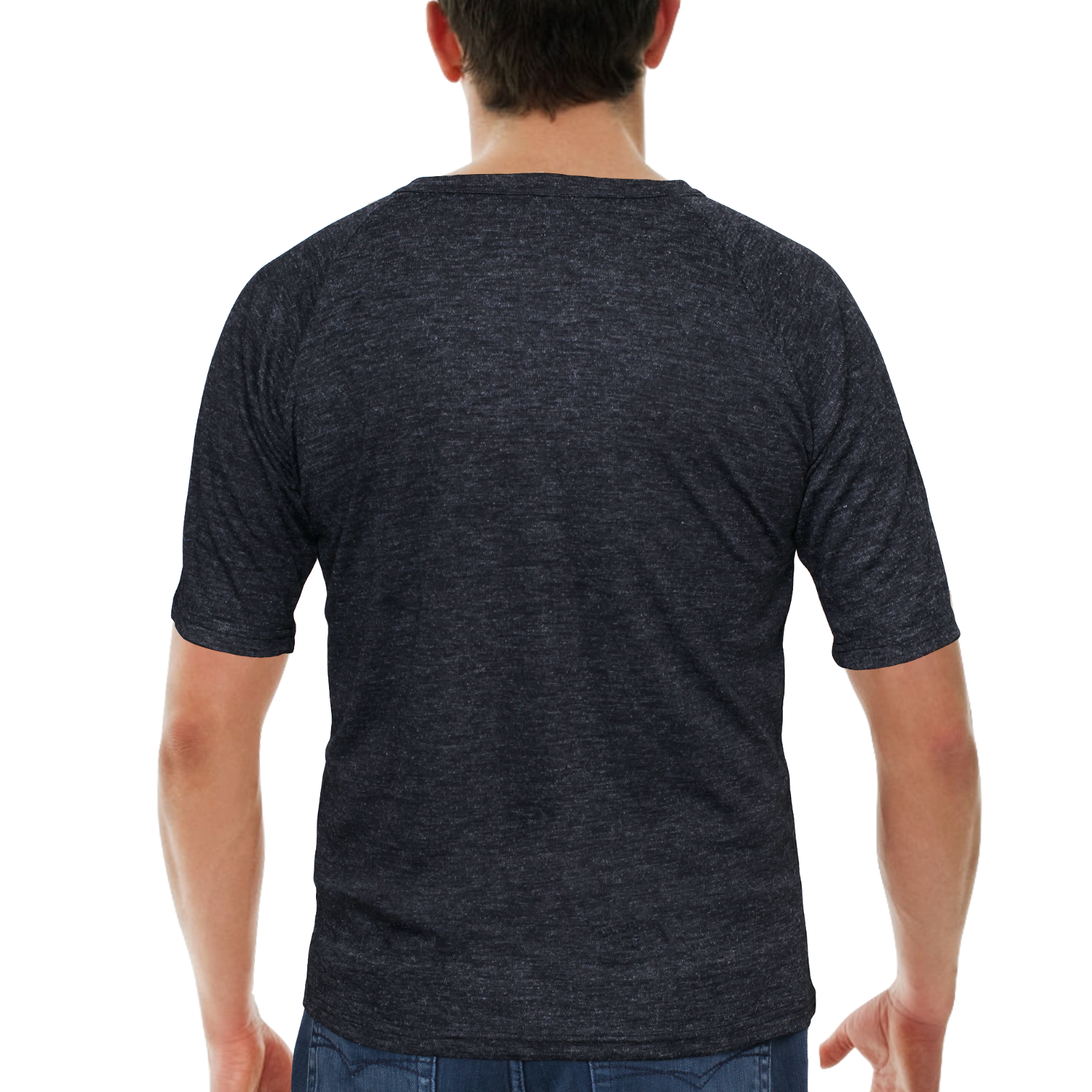 Mens Merino Wool Blend Short Sleeve Thermal Top Underwear Thermals Base Layer - Black - XXL
