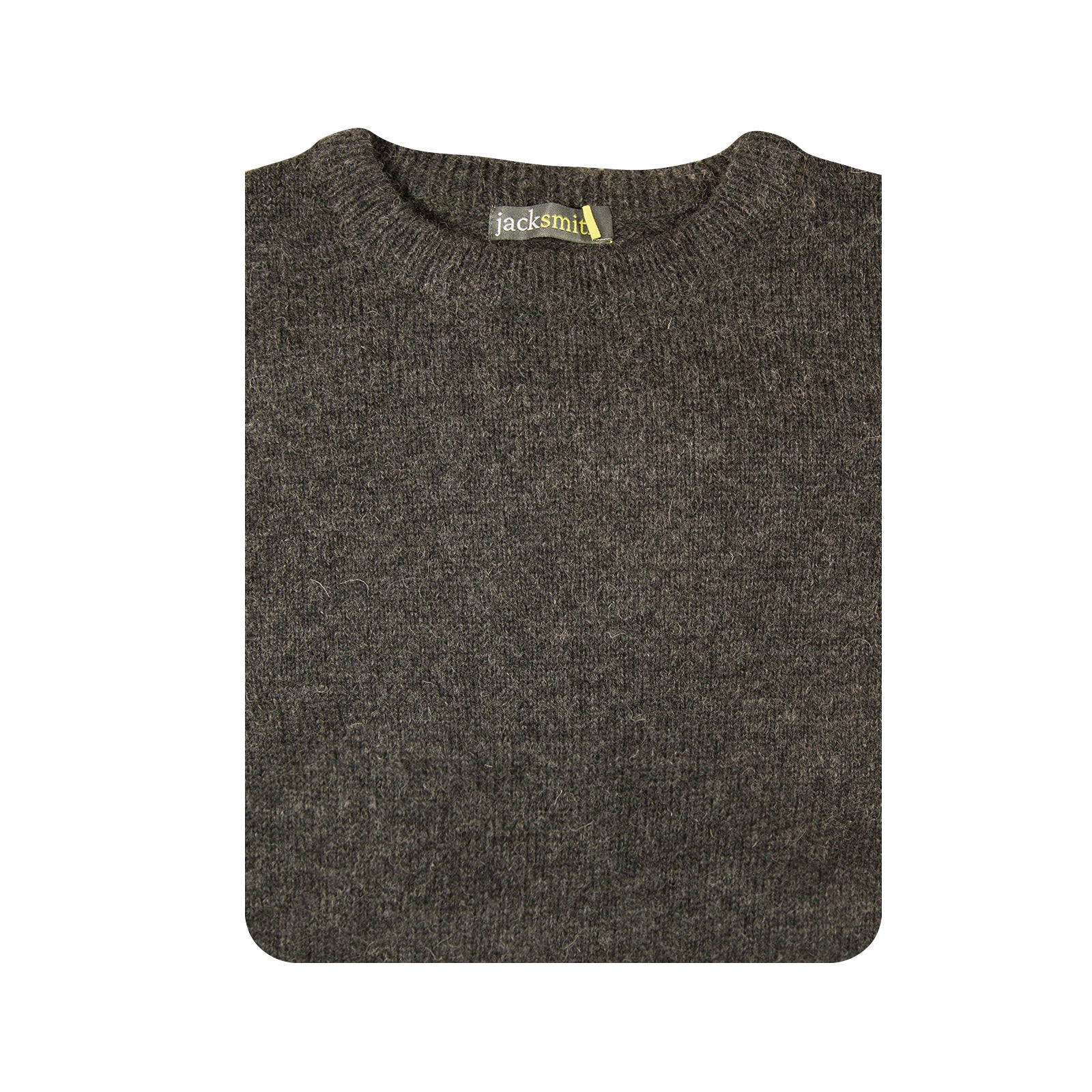 Mens 100% Shetland Ragg Wool Round Neck Knit Jumper Pullover Crew Sweater - Charcoal (29) - 3XL