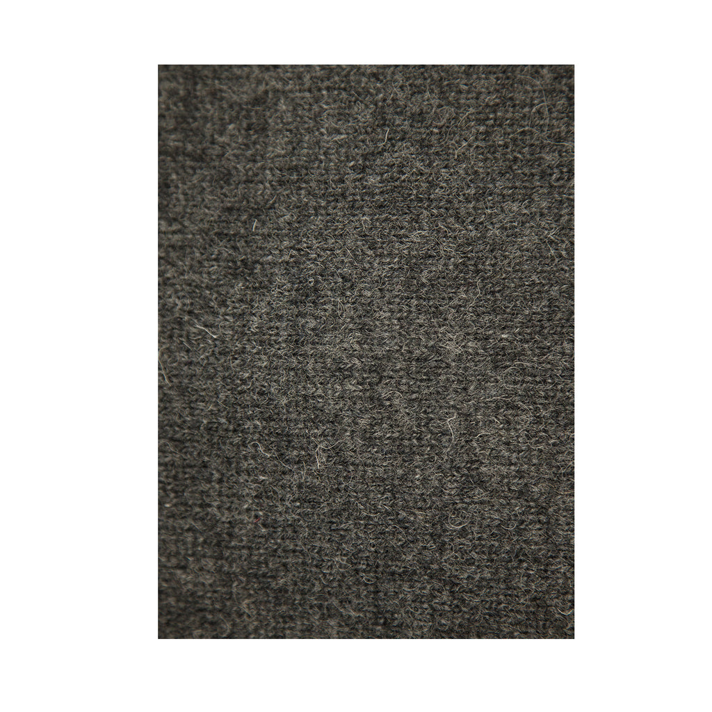 Mens 100% Shetland Ragg Wool Round Neck Knit Jumper Pullover Crew Sweater - Charcoal (29) - L