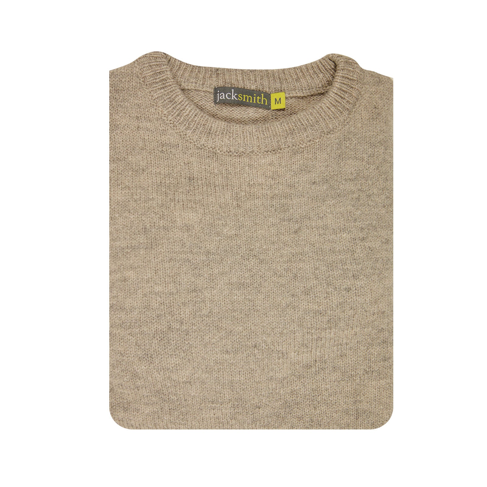 100% SHETLAND RAGG WOOL CREW Round Neck Knit JUMPER Pullover Mens Sweater Knitted - Beige - 3XL