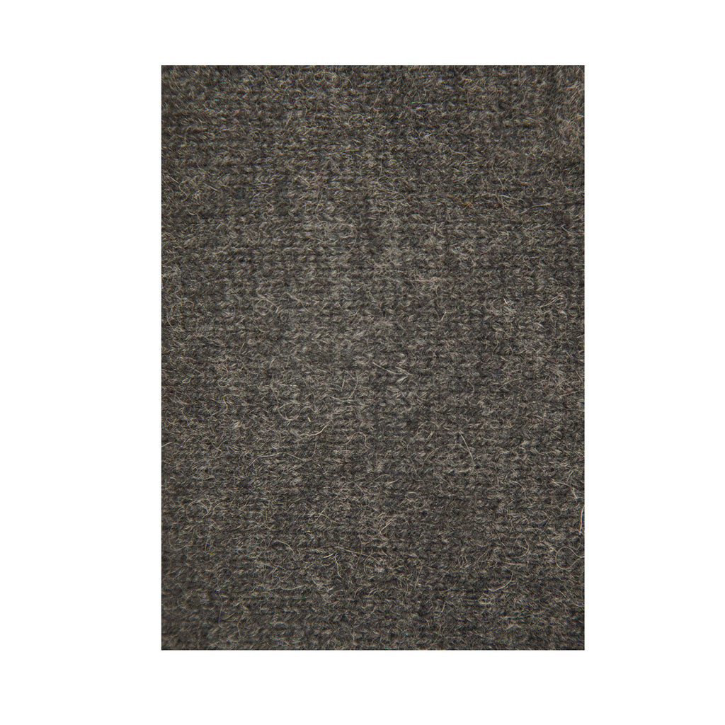 100% SHETLAND RAGG WOOL Half Zip Up Knit JUMPER Pullover Mens Sweater Knitted - Charcoal - S