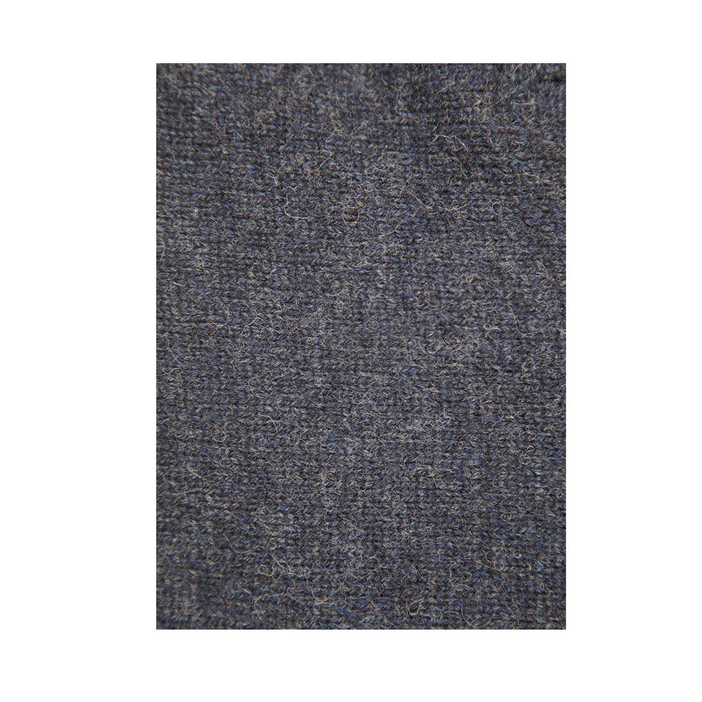 100% SHETLAND RAGG WOOL Half Zip Up Knit JUMPER Pullover Mens Sweater Knitted - Denim Blue (45) - 3XL - XL