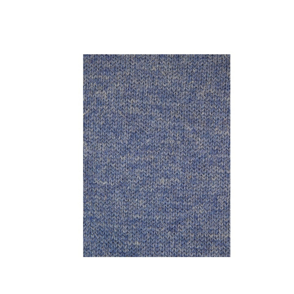 100% Shetland Ragg Wool V Neck Knit Jumper Pullover Mens Sweater Knitted - Sky - S