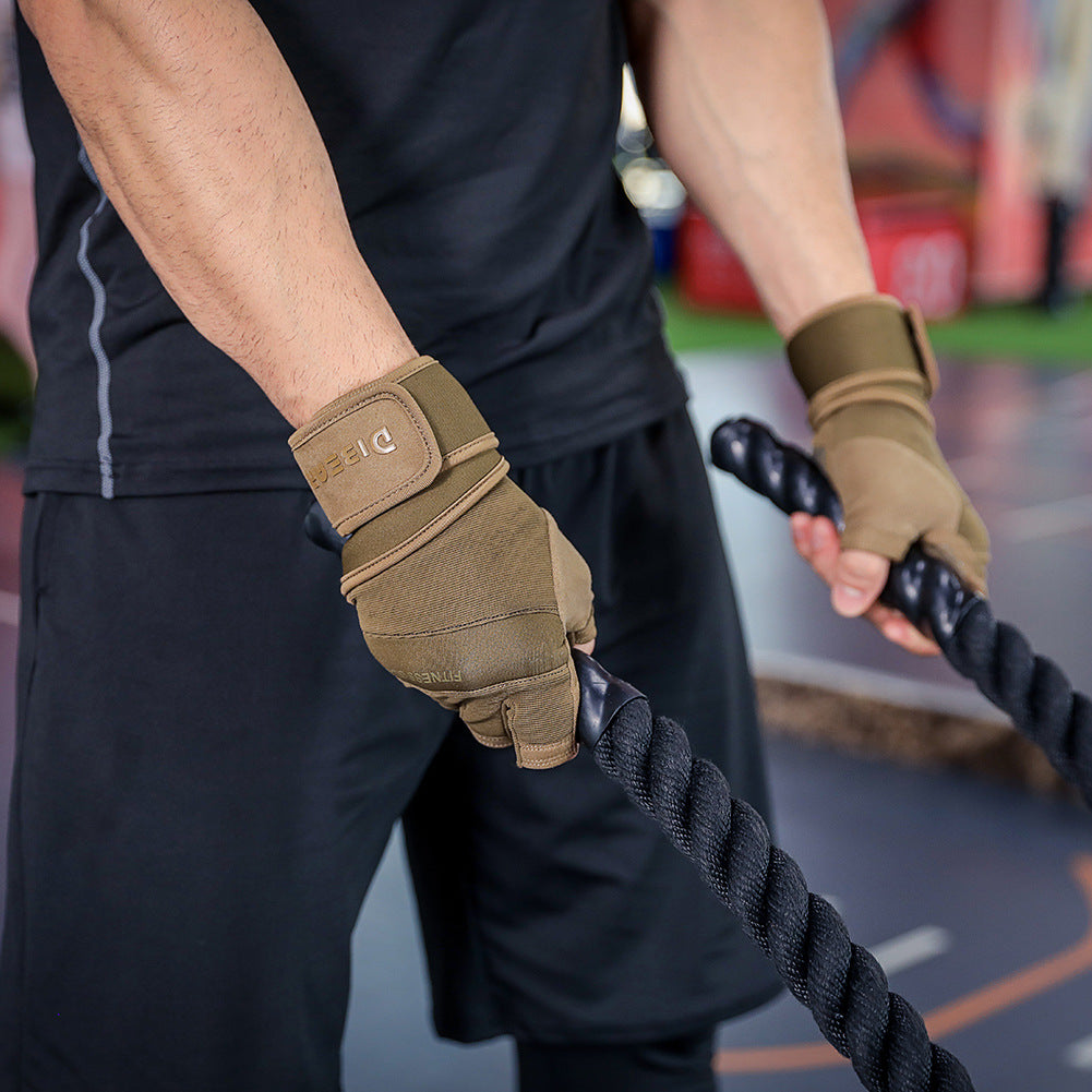 Size S Green Heavy Duty Workout Gloves with Wrist Support - Anti-Slip Gel Padded Gym Gloves for Weightlifting, Training & Fitness
