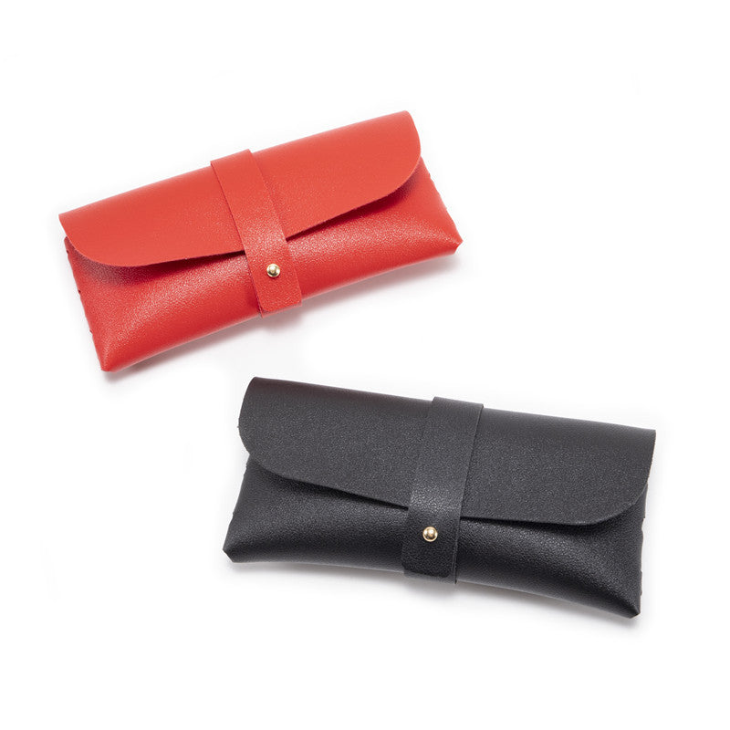3-Piece brown Chic & Sleek PU Leather Soft Eyeglass Case - Protective Pouch for Sunglasses & Reading Glasses