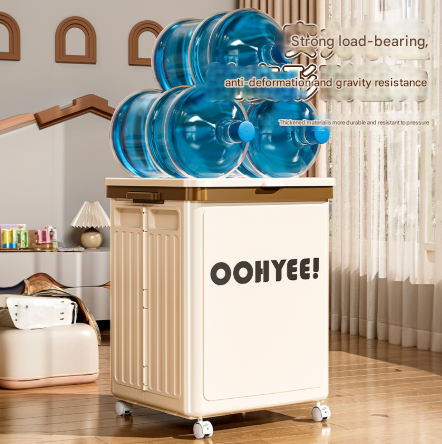 Light Green Large Foldable Storage Box with Lid and Wheels - Heavy Duty Collapsible Toy Organizer Bin