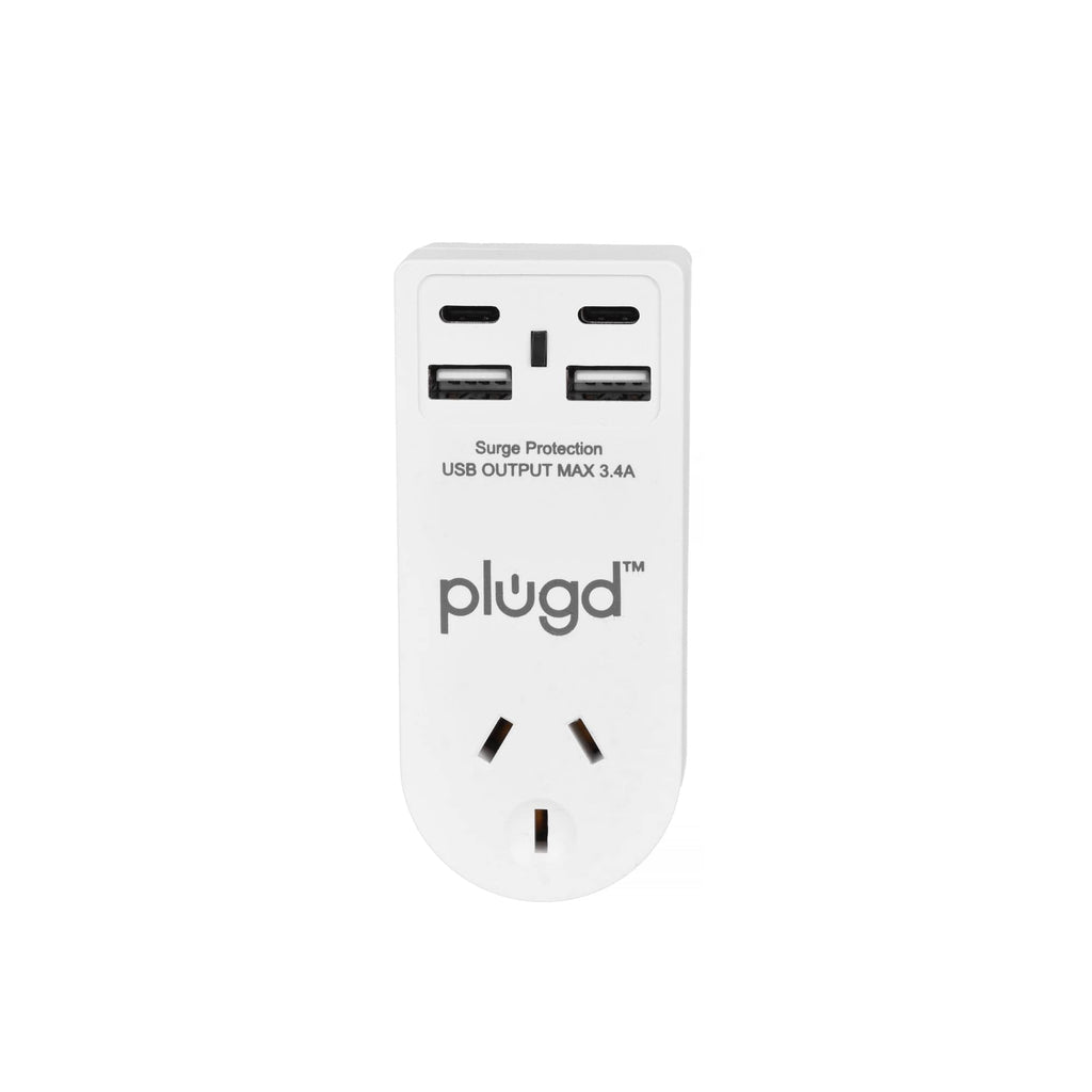 2 USB-A and 2 USB-C Wall Charger with Surge Protection