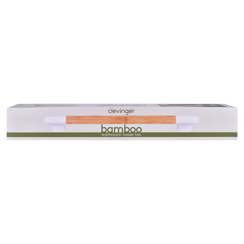 Bamboo Wall Mounted Bathroom Towel Rail