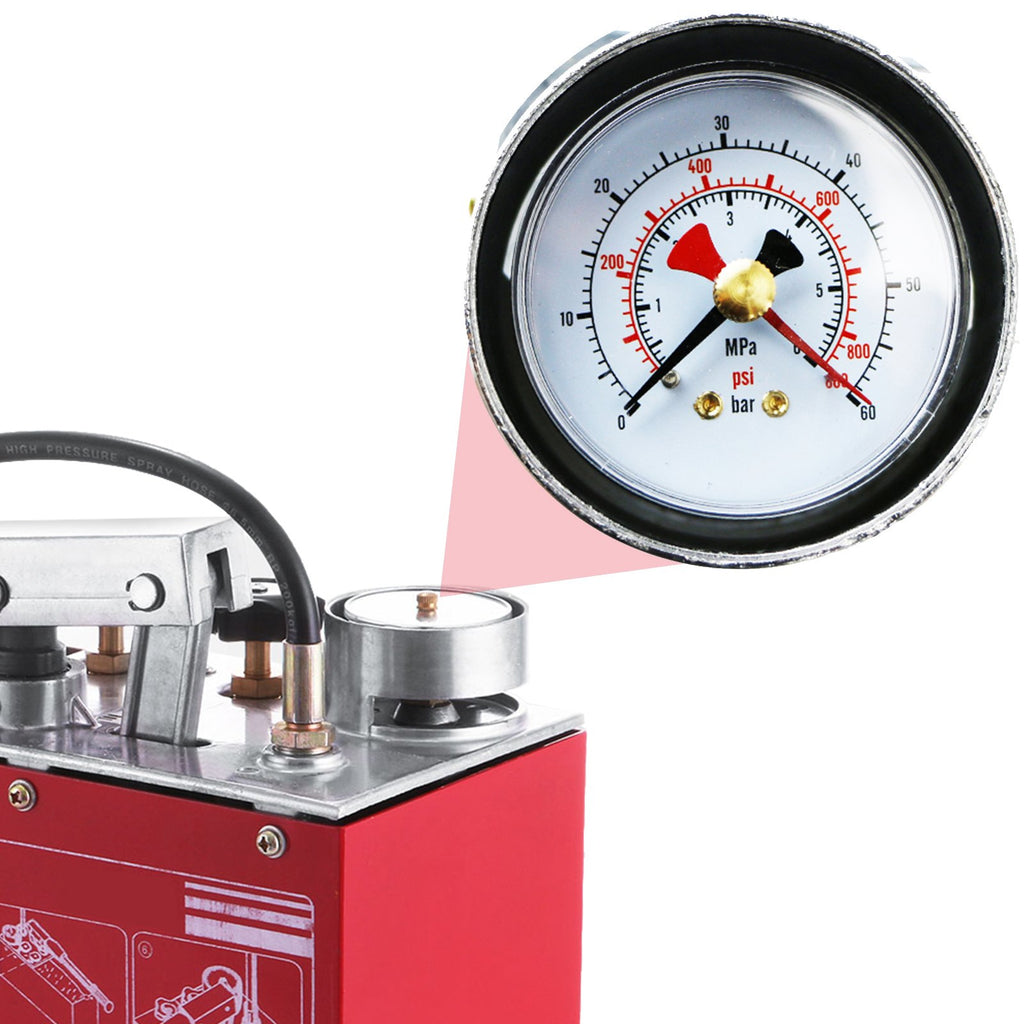 VEVOR Hydraulic Pressure Test Pump 50 Bar Hand Pressure Test Pump 726 PSI 3.2 Gallon Tank 45ML 1/2" BSP Hydrostatic Test Pump for Pipeline Pressure Container Irrigation Firemen (Test Pump 50 Bar)