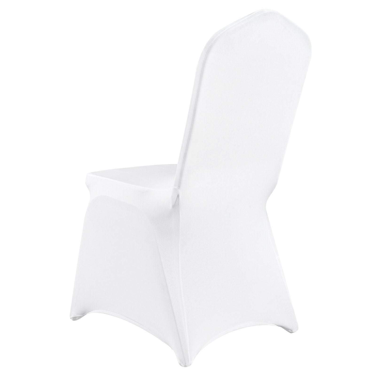 VEVOR Stretch Spandex Folding Chair Covers, Universal Fitted Chair Cover, Removable Washable Protective Slipcovers, for Wedding, Holiday, Banquet, Party, Celebration, Dining (50PCS White)