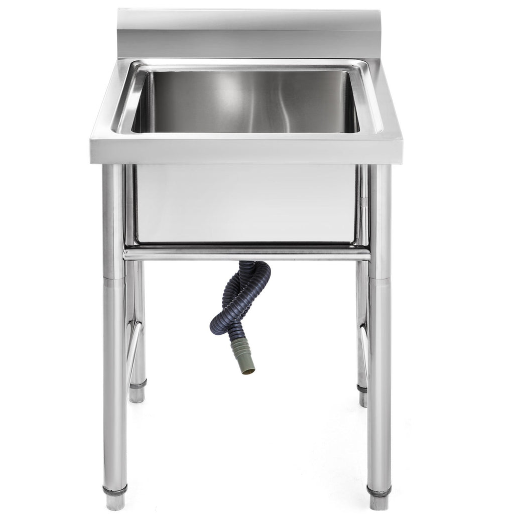 VEVOR Handmade Sink Non-magnetic Stainless Steel Kitchen Sink Hand Made 1 Compartment 44.4 x 41.9 x 25.4 cm Capacity Huge Tub Sink for Farmhouse Cafe Shop Hospital