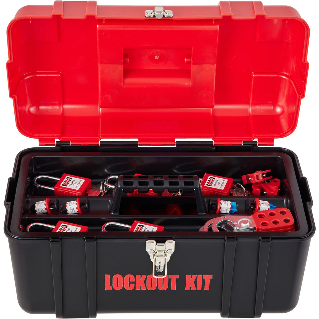 VEVOR 42 PCS Lockout Tagout Kits Electrical Loto Kit for Electrical Risk Removal