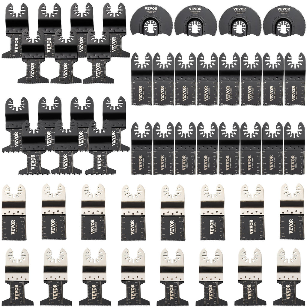 VEVOR Oscillating Multi Tool Saw Blades Multi Tool Blades 50PCS for Wood Metal