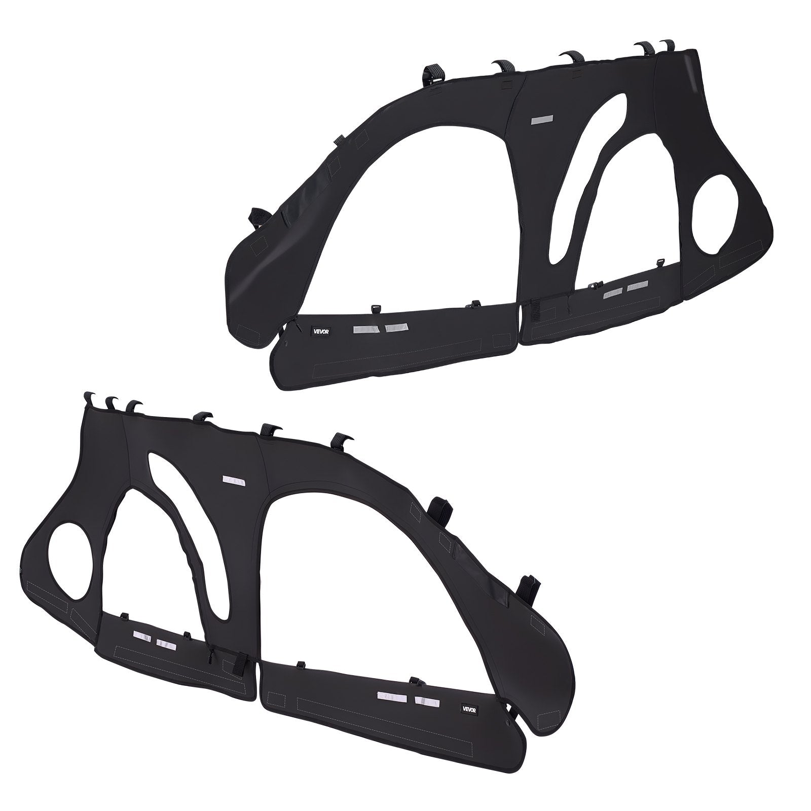 VEVOR Cab Enclosure Upper Doors, Compatible with Polaris RZR PRO 2020-2024/Polaris RZR Turbo2022-2024, Soft Upper Doors, Upgraded Zipper UTV Soft Side Window Kit, Fit with Side Mirrors and Windshields