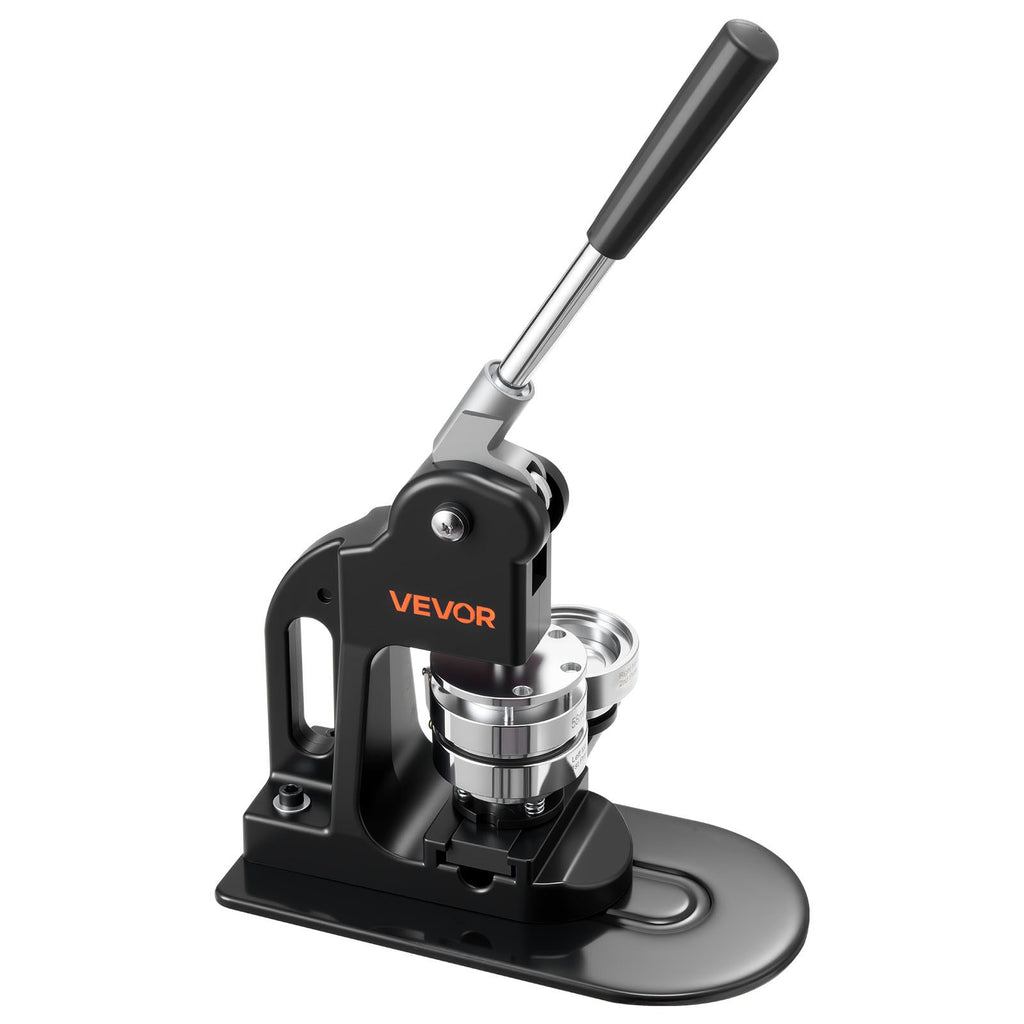VEVOR Button Maker Machine, 58 mm, Pin Maker Machine with 500pcs Button Parts, Circle Cutter, Hex Wrenches and Magic Book, Ergonomic Handle, for DIY Badges, Personalized Pins and Key Chains, Black