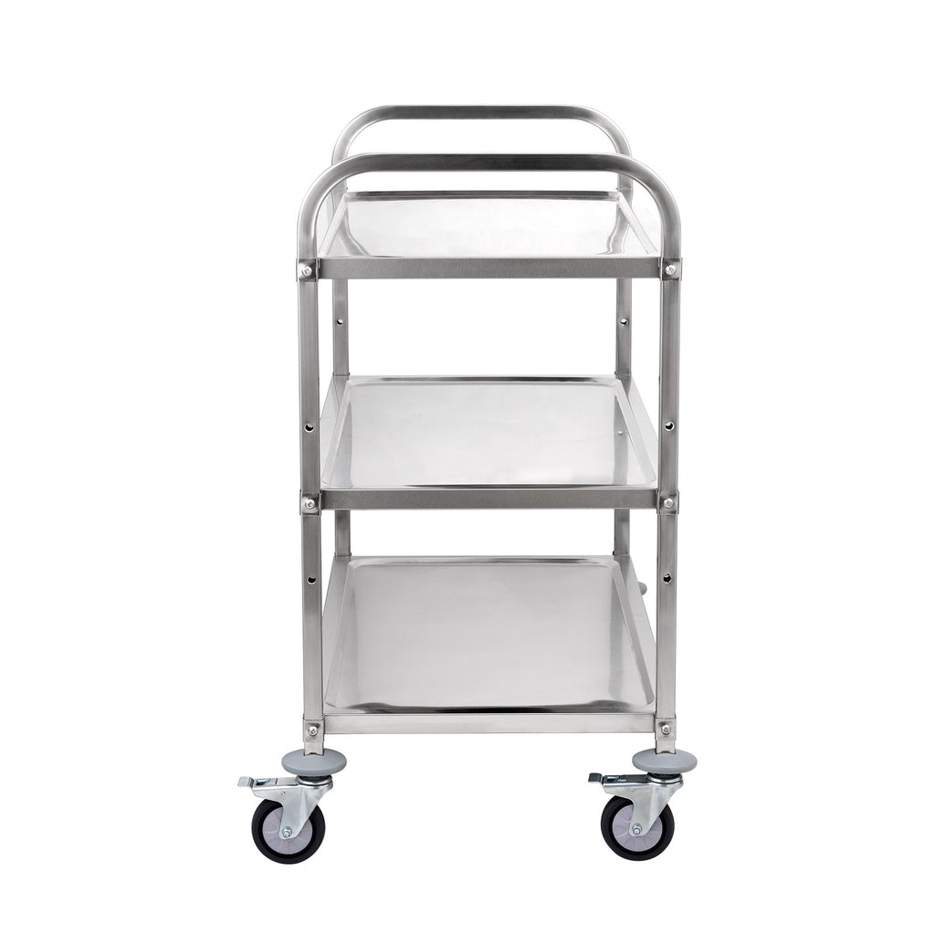 VEVOR 3-Tier Utility Cart Rolling Cart on Wheels 37.5"x20"x37.7" 450 LBS 6 Hooks
