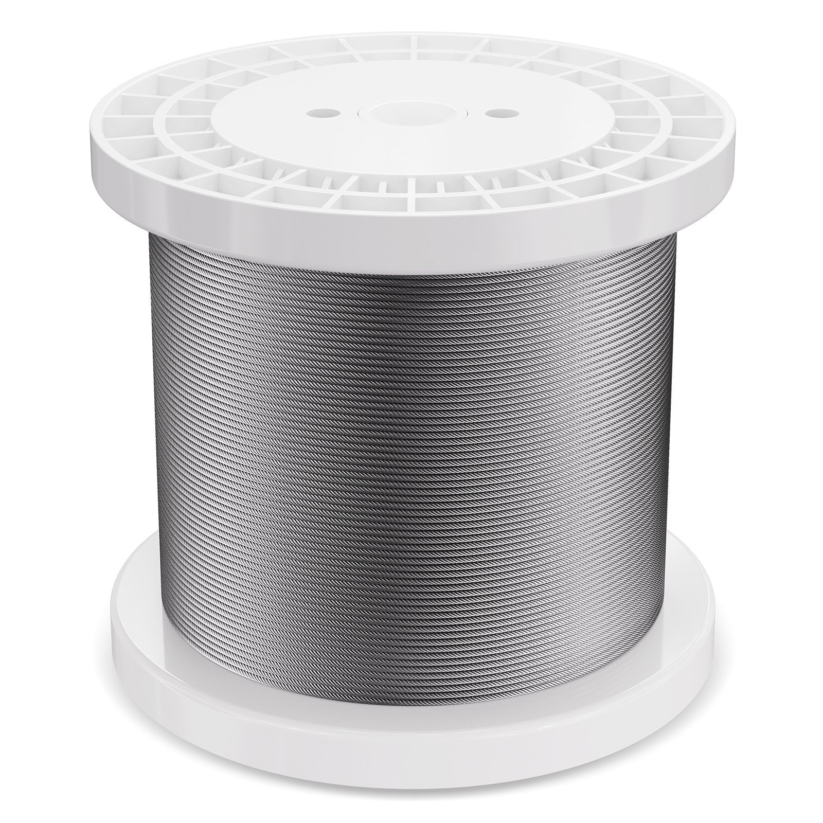 VEVOR Wire Rope Kit, 3.18 mm 305 m 316 Stainless Steel Cable with Cutter and Gloves, 7.1KN Breaking Strength, 7x7 Strands Construction Marine Aircraft Grade for Handrail Stair Decking Fence Outdoors