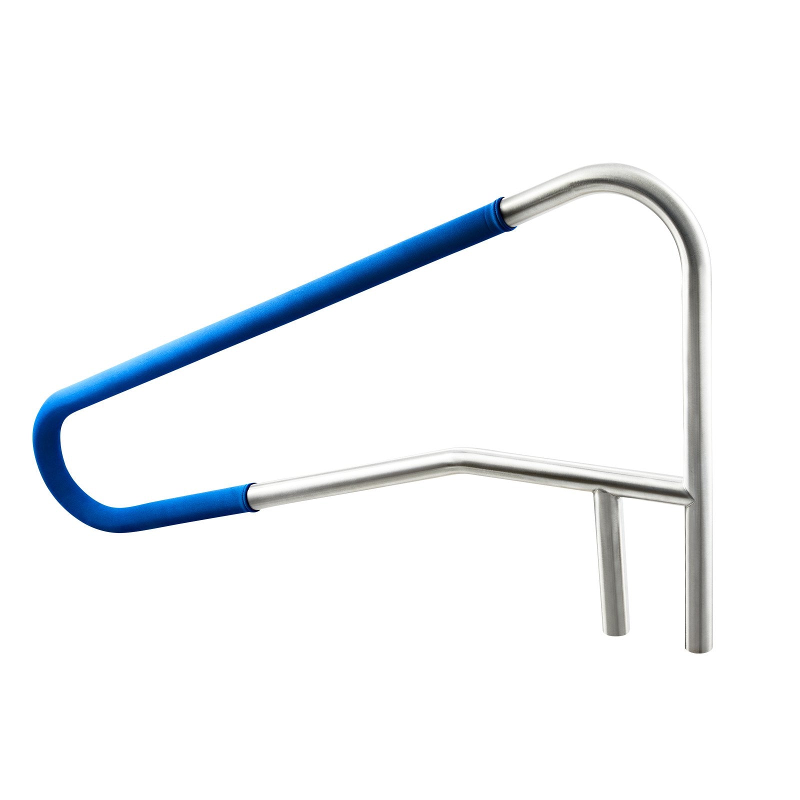 VEVOR Pool Rail, 137.1 x 81.3 cm Pool Handrail, 100kg Load Capacity Heavy Duty 304 Stainless Steel Swimming Handrail, Detachable Nonslip Sleeve, Recessed or Base Mount, for Poolside, Water Parks