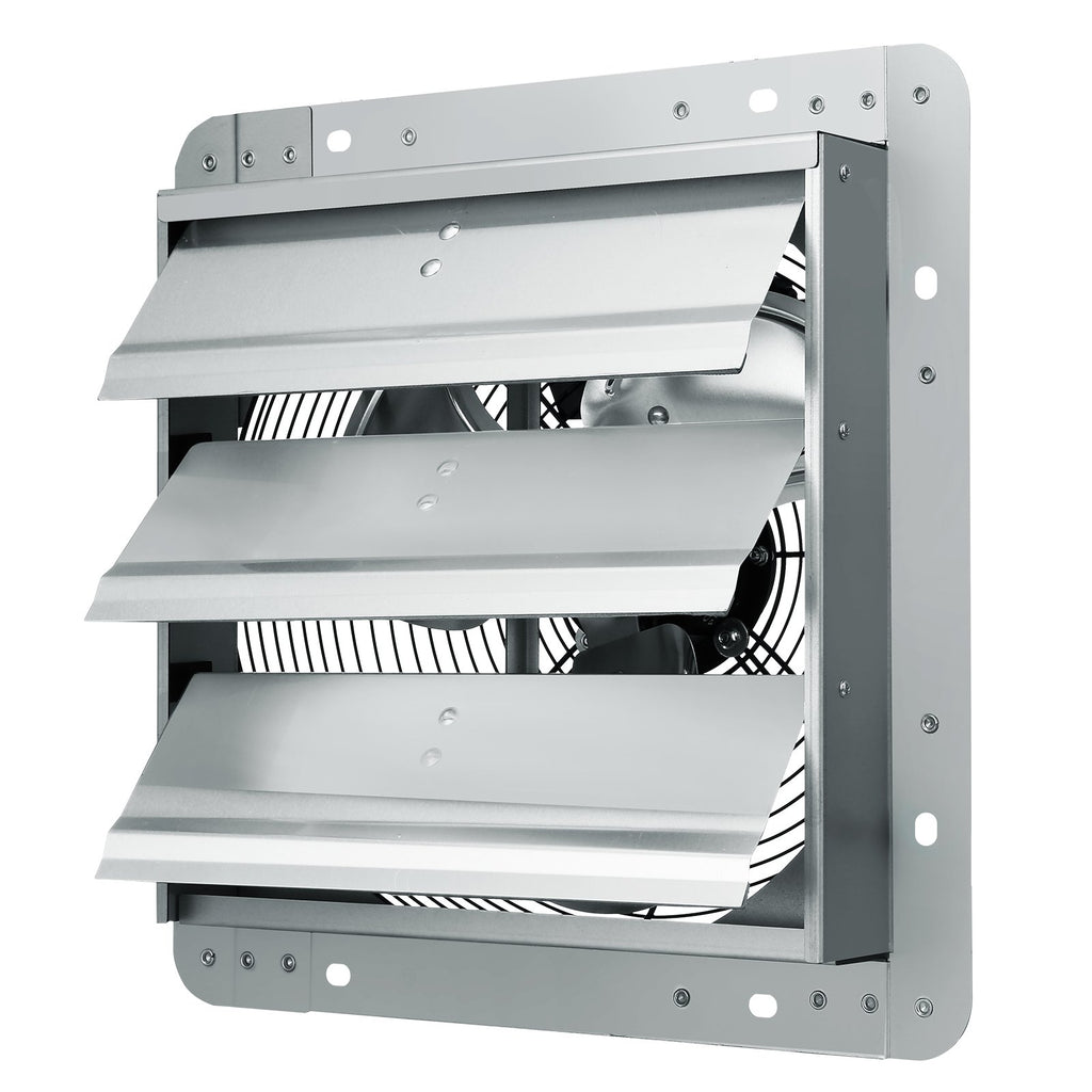 VEVOR Shutter Exhaust Fan, 305 mm High-speed 1400RPM 1084 CFM, Aluminum Wall Mount Attic Fan with AC-motor, Ventilation and Cooling for Greenhouses, Garages, Sheds, Shops